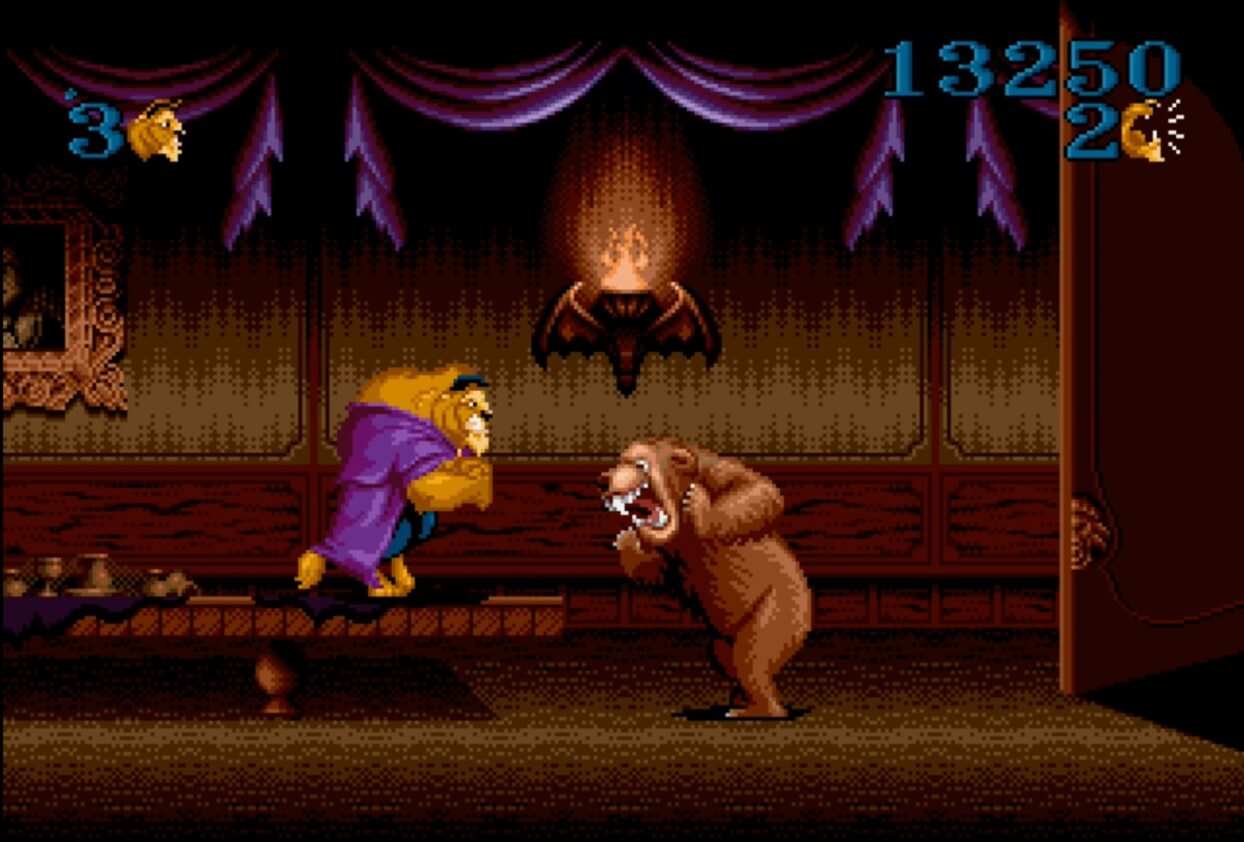 Beauty and the Beast - Roar of the Beast - геймплей игры Sega Mega Drive\Genesis